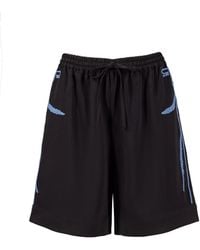 Lendrop Studios - Leiko Crepe Long Embroidered Shorts - Lyst