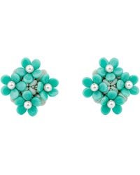 Oana Savu - Glass Beads Sterling Studs Flower Earrings - Lyst