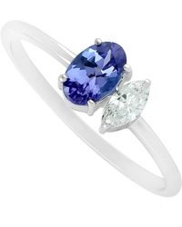 Artisan - Multi Stone Ring Solid White Gold Jewelry - Lyst