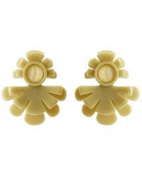 Gissa Bicalho - Neutrals Handmade Acrylic Earring Ivy Kahki - Lyst