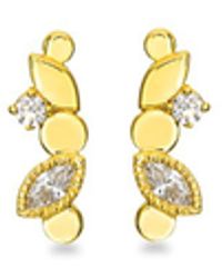 Myrto Katramadou Jewellery - Royal Bloom – Diamond Petal Earrings - Lyst