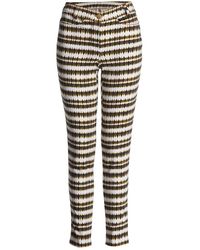 Conquista - Fitted Print Trousers With Five Pockets - Lyst