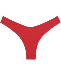 Montce - Crimson Micro Scrunch Lulu Zig Zag Stitch Bikini Bottom - Lyst