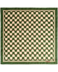 Lost Pattern - Checkerboard Silk Bandana Scarf - Lyst