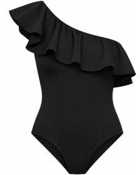 Rive & Rituel - Aelia Frill One Shoulder Bodysuit - Lyst