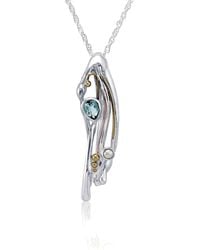 Isla Silver - Handmade Flowing Topaz & Pearl Organic Pendant - Lyst