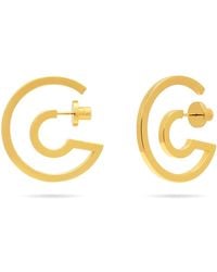 Meulien - Unique Open Hoop And Huggie Earrings - Lyst