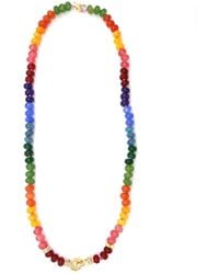 Shar Oke - Gemstone Silk Knotted Necklace - Lyst