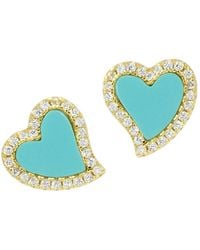 KAMARIA - Amore Heart Stud Earrings - Lyst