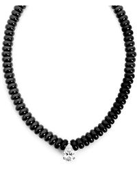 Leni James - The Sloane Agate And Moissanite Necklace - Lyst