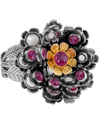 Emma Chapman Jewels - Ruby Pearl Petal Ring - Lyst