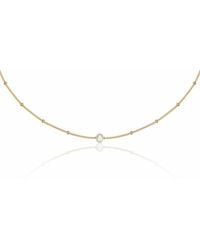 Lily & Roo - Satellite Single Pearl Choker - Lyst