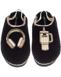 Laines London - Flatform Cloud Closed Toe Slippers With Headphones & Quencher Brooches - Lyst
