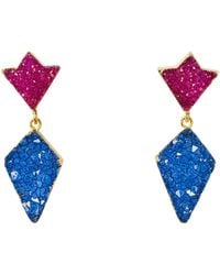 YAA YAA LONDON - Princess Berry Druzy Earrings - Lyst