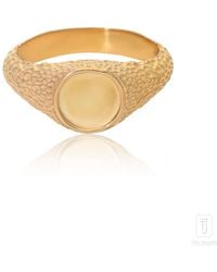 The Jewelz - Textured Signet Ring For - Lyst