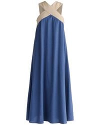 Paisie - Cross Strap Halterneck Maxi Dress - Lyst