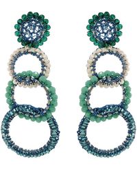 Lavish by Tricia Milaneze - Ocean Blue Mix Olympia Handmade Crochet Earrings - Lyst