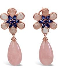 Bellus Domina - Gold Plated Quartz Flower Earrings - Lyst