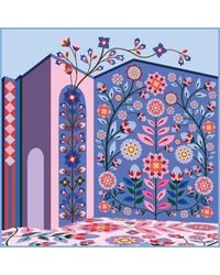 Jessie Zhao New York - Double Sided Wool Silk Scarf Of Flower Imagination - Lyst