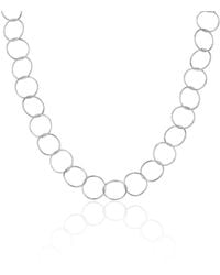 Spero London - Circle Hoops Sterling Chain Necklace - Lyst
