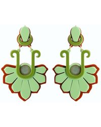 Gissa Bicalho - Handmade Acrylic Earring Long Daisy Cinnamon - Lyst