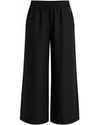 Idyllo - Linen Wide Trousers Pants With Pockets - Lyst