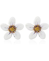 Milou Jewelry - Periwinkle Flower Earrings - Lyst