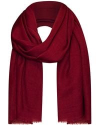 Alie Street London - Aurielle Silk Wool Scarf Deep Wine - Lyst