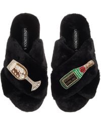 Laines London - Classic Laines Slippers With Bubbles Darling Brooches - Lyst