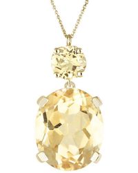 Augustine Jewels - Citrine Drop Necklace - Lyst