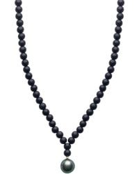 Ora Pearls - Aro Large Tahitian Pearl & Onyx Necklace - Lyst