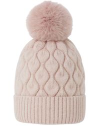 Hortons England - Textured Cashmere Pom Pom Hat - Lyst