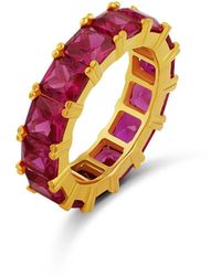 SHYMI - Emerald Prong-Set Eternity Band - Lyst