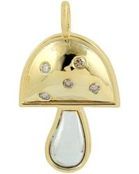 Artisan - 14K Two-Tone Diamond Mushroom Pendant - Lyst