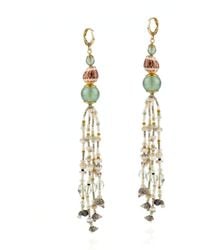 Jaredjamin - Sirena Fluorite & Marine Shell Tassel Earrings - Lyst