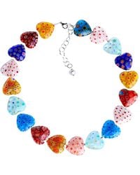Mineralgems•Studio - Necklace With Venetian Heart-Shaped Murrine - Lyst