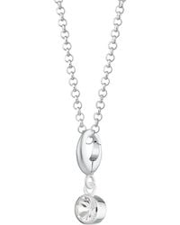 Lily Charmed - Sterling April Birthstone Charm Necklace - Lyst
