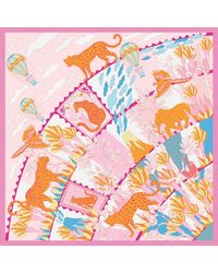 Jessie Zhao New York - Double Sided Silk Scarf Of Around The World - Lyst