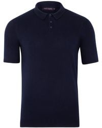 Paul James Knitwear - Ultra Fine Cotton Earll Short Sleeve Polo Shirt - Lyst