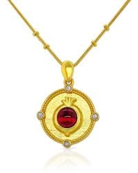 GEM BAZAAR - Garnet Birthstone Mythology Pendant - Lyst