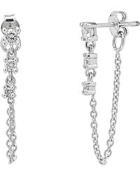 Spero London - Fine Diamond Linked Tennis Earrings - Lyst
