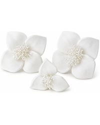 Yeva Sebastia - Crepe Flower Bridal Hair Pin Set - Lyst