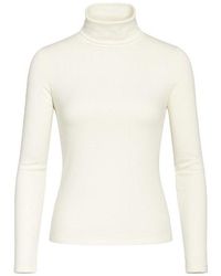 Conquista - Neutrals Ecru Turtle Neck Top By - Lyst