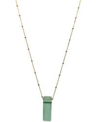 Smart Glass Jewelry - Neutrals Recycled Glass Stiletto Necklace Antique Clear - Lyst