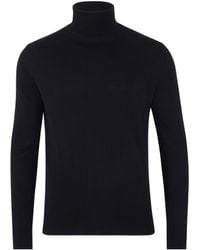 Paul James Knitwear - Ultra Fine Cotton Atwood Roll Neck Jumper - Lyst
