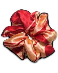 Rakhsh Rakhshi - Carmine Sunset Italian Silk Twill Scrunchie - Lyst