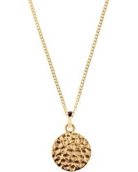Charlotte's Web Jewellery - Lakshmi Hammered Disc Vermeil Necklace With Charm - Lyst