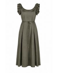 Gunda Hafner Ltd - Cotton Sateen Sleeveless Dress - Lyst
