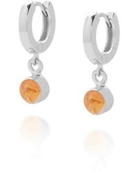 Nellou Jewellery - Gem Hoop November Birthstone Earrings Sterling - Lyst