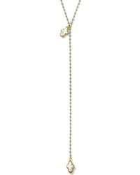 Alexie of Athens - Delphi Cross Pearl Lariat - Lyst